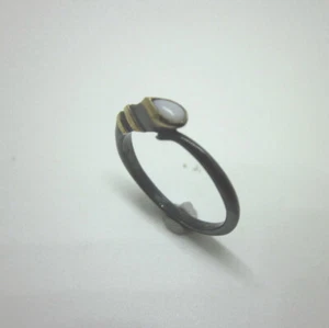 Vintage 925 Sterling Silver Rings Jewelry Black Color Egyptian Styles Size 7 - Picture 1 of 7