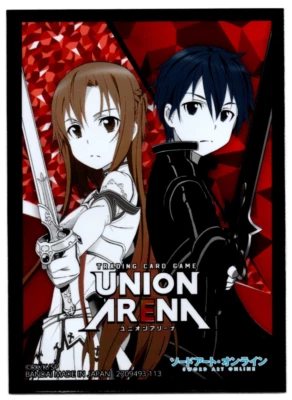 Bandai Card Sleeve Union Arena Sword Art Online SAO Kirito Asuna (Qty x1)-New - Image 1 of 2