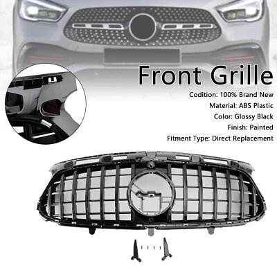 Front Bumper Grille Grill Fits Mercedes Benz GLA-Class H247 Deluxe 2020-2023 - Image 1 of 4