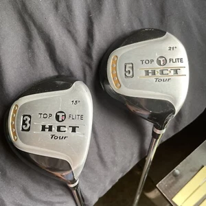 Top Flite HCT Tour Clubs Fairway Woods 3-15° & 5-21° Steel Shaft Medium Flex RH - Picture 1 of 5