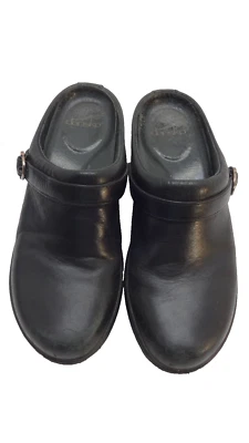 Dansko Nero Pelle Comfort Scarpe da Infilare Zoccoli Schiena Donna Misura 38 US - Immagine 1 di 4