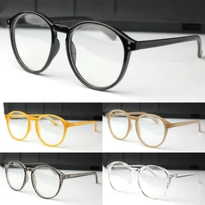 Klassische ovale klare Gläser Modebrille Kunststoffgestell Schlüsselloch Damen Herren - Bild 1 von 6