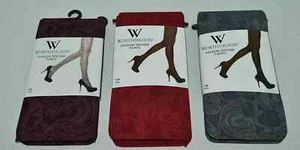 NEW WORTHINGTON TEXTURE TIGHTS RED, CHARCOAL, RASPBERRY SIZE: S/M 3 pairs - Picture 1 of 1