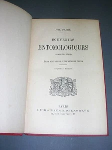 Entomologie J.H. Fabre souvenirs entomologiques 1910 4eme série livre de prix - Imagen 1 de 4