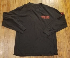 Camicia Travis Scott uomo live in concerto vista occhi uccellini manica lunga nera taglia L - Foto 1 di 3