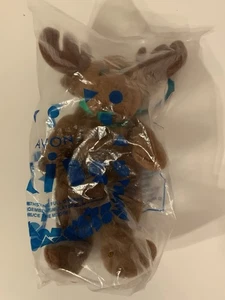 Avon December Birthstone Full O’ Beans Blue Zircon Spruce The Moose Plush Toy - Picture 1 of 15