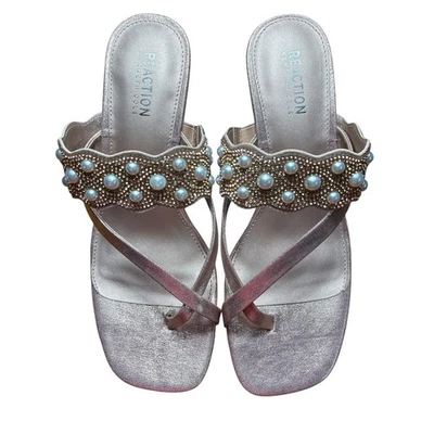 Kenneth Cole Reaction Zapatos Mujer Talla 8.5 Oro Rosa Cuña Sandalias Maureen Foto 1 de 4