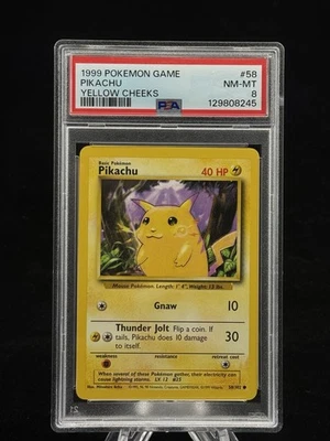 Pikachu #58 Base Set 1999 Pokemon Game PSA 8 ⚡️ - Image 1 of 2