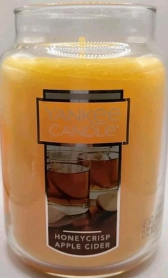 🍎Yankee Candle 22 oz Large Jar  Autumn Scented Honey Crisp Apple Cider  Holiday - Image 1 of 4