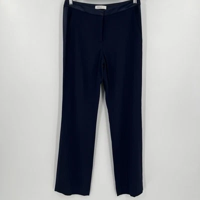 Pantalones de vestir Sandro Paris satinado panel lateral pantalones pierna recta UE 40 talla grande Foto 1 de 4