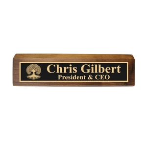 Desk Wedge Name Plate - PERSONALIZED - Celtic Tree of life - 11 Inches - Picture 1 of 10