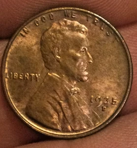 1935-D Lincoln Wheat Cent - Picture 1 of 2