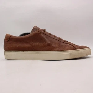 Common Projects Achilles Men's Size EU 46 Brown Pebble Leather Sneakers - Picture 1 of 15