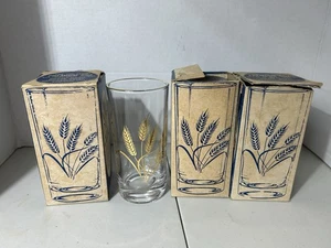 Vintage Neu Posten von 4 goldenen Weizengläsern von Duz Waschmittel - Bild 1 von 4