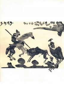 PABLO PICASSO - "TOROS Y TOREROS" LITHOGRAPH - Bullfight/Corrida #7 - 1980 - COA - Picture 1 of 4
