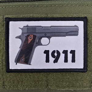 1911 Pistole Patch Gun Moral Tactical Military Army USA Flagge Hook & Loop 3x2 - Bild 1 von 8