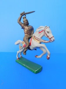 KROLYN / FIGURINE EN FONTE D'ALUMINIUM / LE MOYEN AGE RARE CHEVALIER A CHEVAL - Imagen 1 de 6