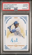 2022 Onyx Vintage AUTOGRAPH Blue Ink MAIKEL GARCIA Royals PSA 10 GEM MINT