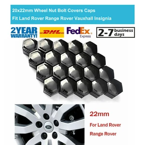 20Pcs 22mm Radschraubenkappen Abdeckungen Radmuttern Schwarz Glanz Felgenschloss - Bild 1 von 6