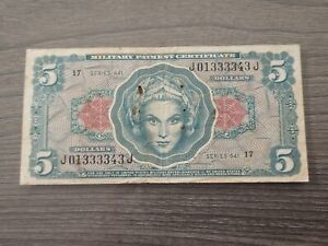 USA 5 Dollar Military Banknote