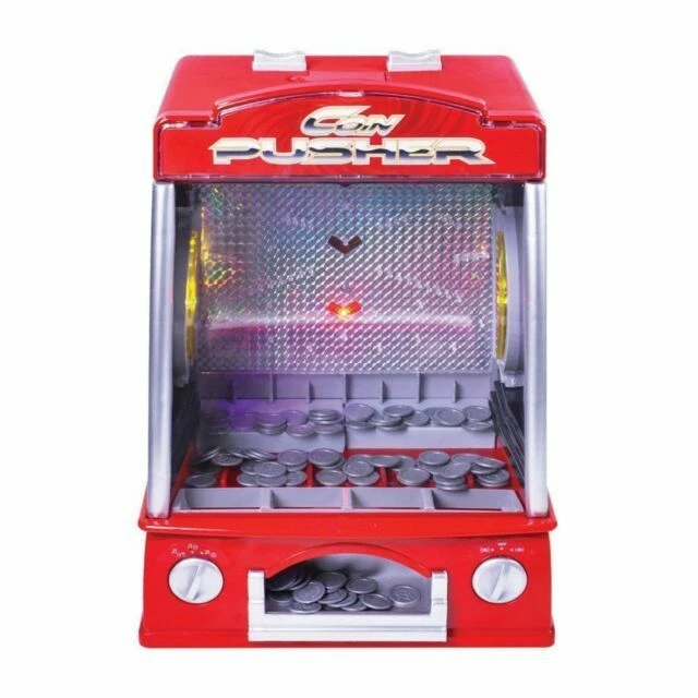 Global Gizmos 50130 Fairground Penny Pusher - Red