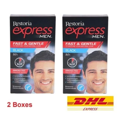 2 x Restoria Express Men Restoring Hair Cover Grey Hair Styling Color Cream - image 1 of 4