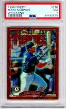 1996 FINEST FRANCHISES MARK McGWIRE W/ COATING # 236 PSA 7 NM