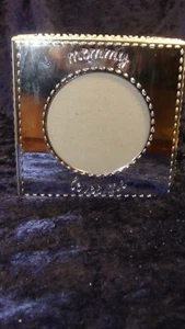 SILVER LITTLE SWEETHEART PHOTO CUBE BANK~MOMMY LOVES ME~4”sq~VGC ~ - Picture 1 of 6