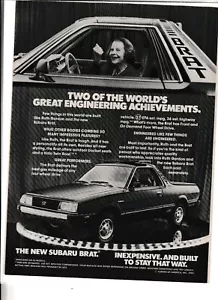 Anuncio original de revista Subaru Brat 1982 con Ruth Gordon - Imagen 1 de 1