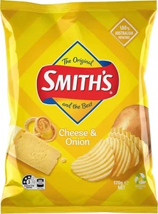Smith's Cheese and Onion Crinkle Cut Potato Chips 170g - Picture 1 of 4