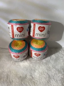 (Pack of 4) New Red Heart Mini yarn, Retro 72 yds/1.6 oz ea - Picture 1 of 5