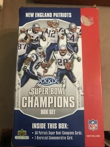 2005 Topps NEW ENGLAND PATRIOTS XXXIX SUPER BOWL 50 Card BOX SET & 1 Oversized - Picture 1 of 3