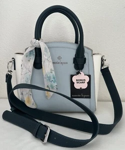 NWT Nanette Lepore Crossbody Shoulder Scarf Bag Misty Blue Colorblock MSRP $108 - Picture 1 of 8