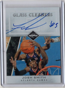 JOSH SMITH NBA Hawks 2012-13 Panini Limited Glass Cleaners Auto 70/99 #19 Card
