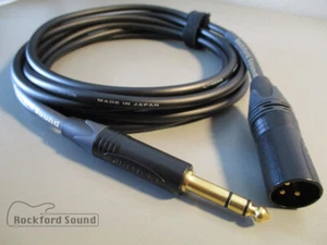 Canare L-4E6S Star Quad | 1 FT | Gold Male XLR to TRS Balanced Interconnect - Picture 1 of 4