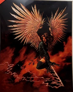 Magic the Gathering Avenging Angel ART print Chroma-Cel with COA MTG NEW SEALED - Picture 1 of 6