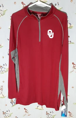 🏈 Colosseum Oklahoma Sooners OU мужские четверть молнии красный размер X-LARGE - Изображение 1 из 4