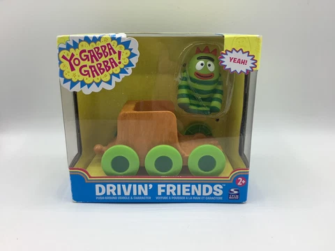 Yo Gabba Gabba Drivin Friends Brobee Push Around Vehicle & Character in Box NEW Cover
