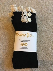 NIP MODERN BOHO LEG WARMERS BOOT CUFFS TOPPERS GIRLS JUNIORS SIZE 6-8 - Picture 1 of 10