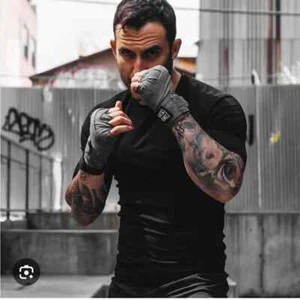 Ten Thousand THE Fight Men RashGuard Activewear Gym Boxing Black - Picture 1 of 5