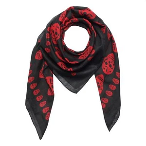 Mundschutz BaumwollTuch schwarz Totenköpfe ROT TotenkopfTuch SKULL Halstuch Tote - Picture 1 of 9