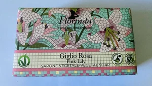 ITALY FLORINDA SOAP BAR GIGLIO ROSA | PINK LILY 200g - Picture 1 of 5