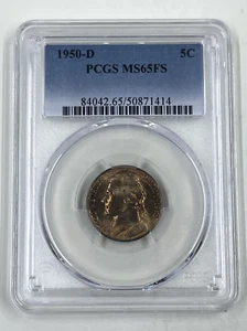 1950 D 5C PCGS MS65FS Jefferson Nickel - Picture 1 of 4