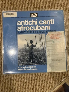 Antichi Canti Afrocubani – Early Afro-Cubansongs LP 1979 Italy VG+/EX Latin Folk - Foto 1 di 6