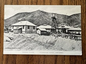 RPPC Union Mine, Virginia City, NV Postcard Made for Pioneer Drug - Picture 1 of 7