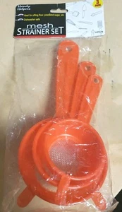 3 Piece Mesh Strainer Set Kitchen Cooking Dishwaher Safe - Picture 1 of 2