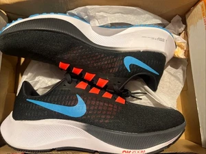 ZAPATOS PARA CORRER NIKE AIR ZOOM PARA HOMBRE TALLA 9 OFF NOIR-AZUL CLARO. NUEVO - Imagen 1 de 8