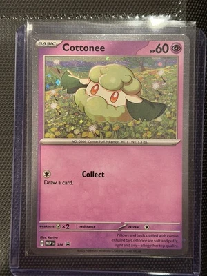 Pokémon Cottonee #018 Phantasmal Flames Black Star PROMO Rare Foil Holo Hot - Image 1 of 2