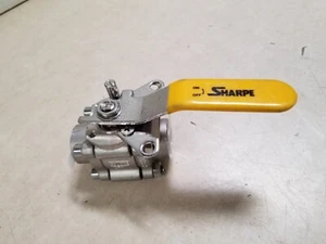 SHARPE 3/8" Threaded STAINLESS STEEL BALL VALVE F99 CF8M-316SS 1000 PSI Max - Picture 1 of 4