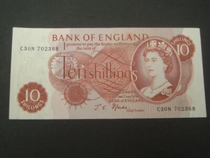 Bank of England 1966 J S Fforde 10 Shilling Note C30N 702368 B310 - Picture 1 of 2